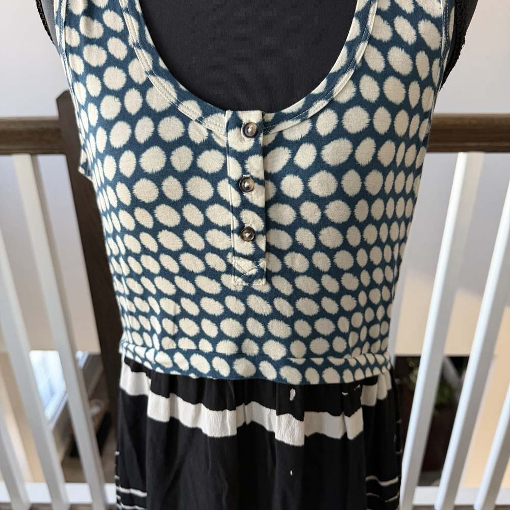 Anthropologie Lilka Mixed Print Maxi Dress Medium Boho Resort Travel‎ Artsy - Picture 2 of 7